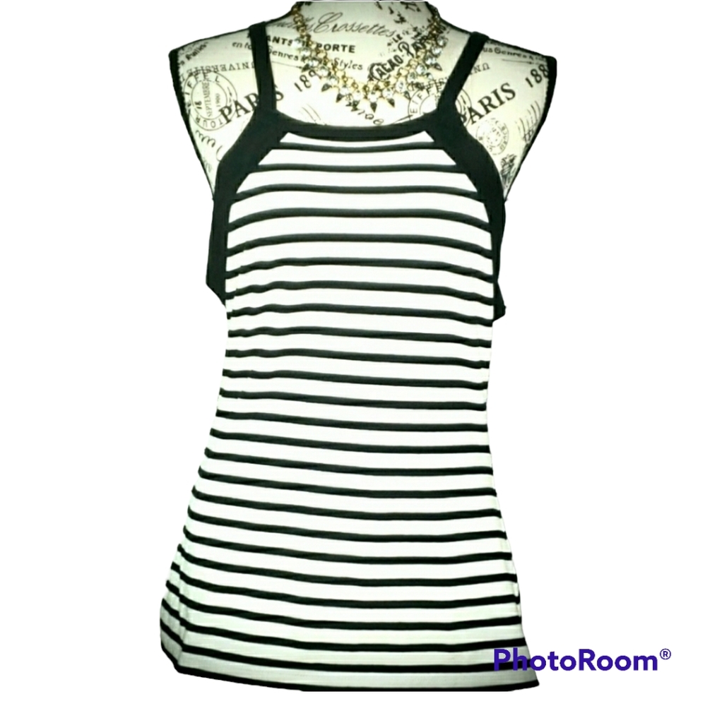 SIMZA Striped Halter-Cut Cami
